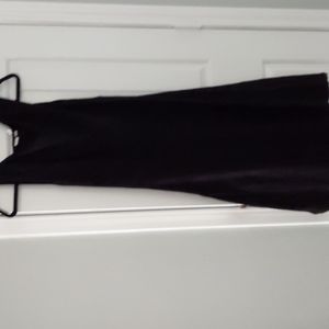 Black Gap Sleeveless Handkerchief Hem Midi Dress